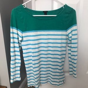 J. Crew 3/4 stripped shirt